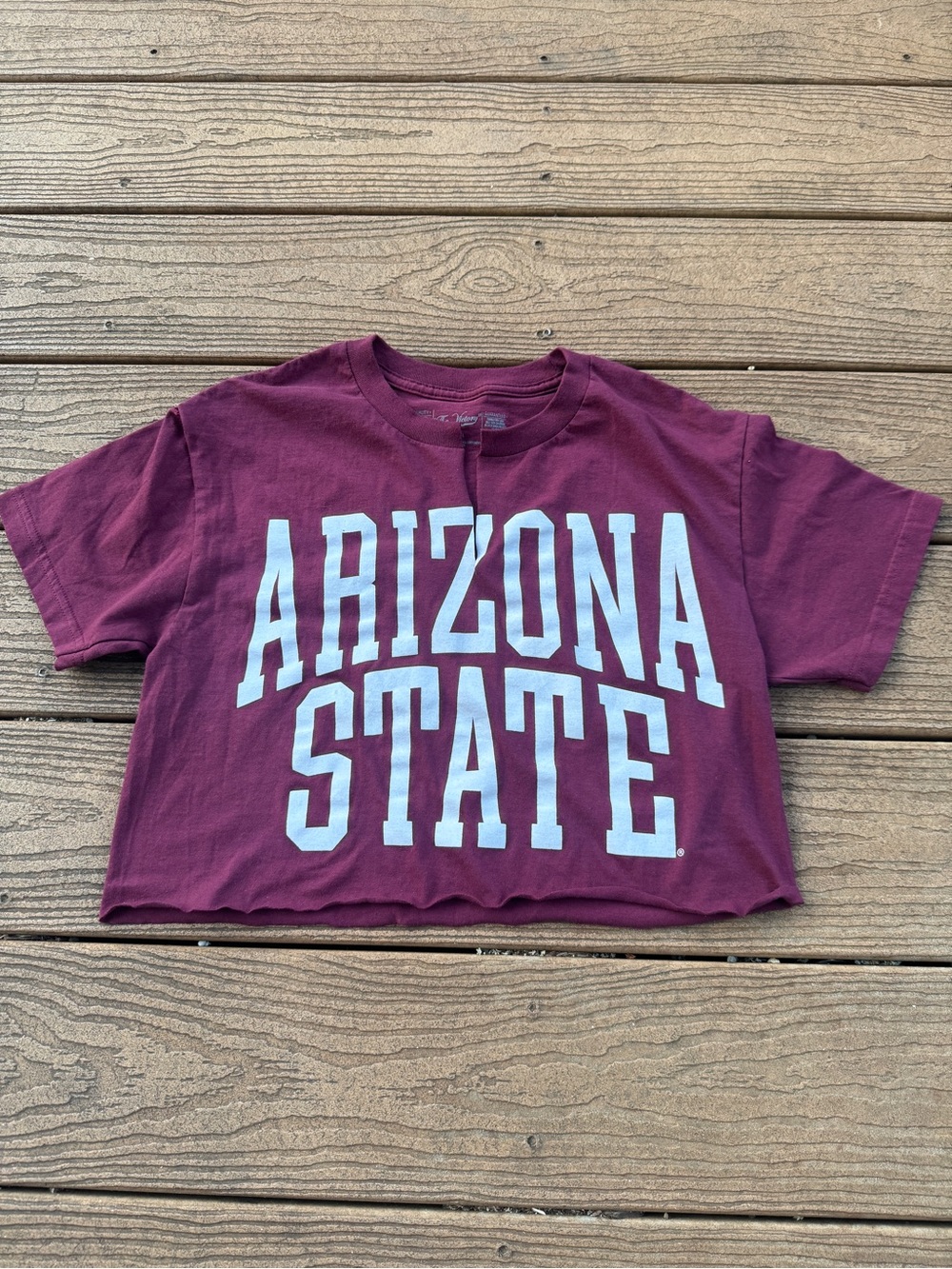 Arizona State Maroon  Crop T-Shirt